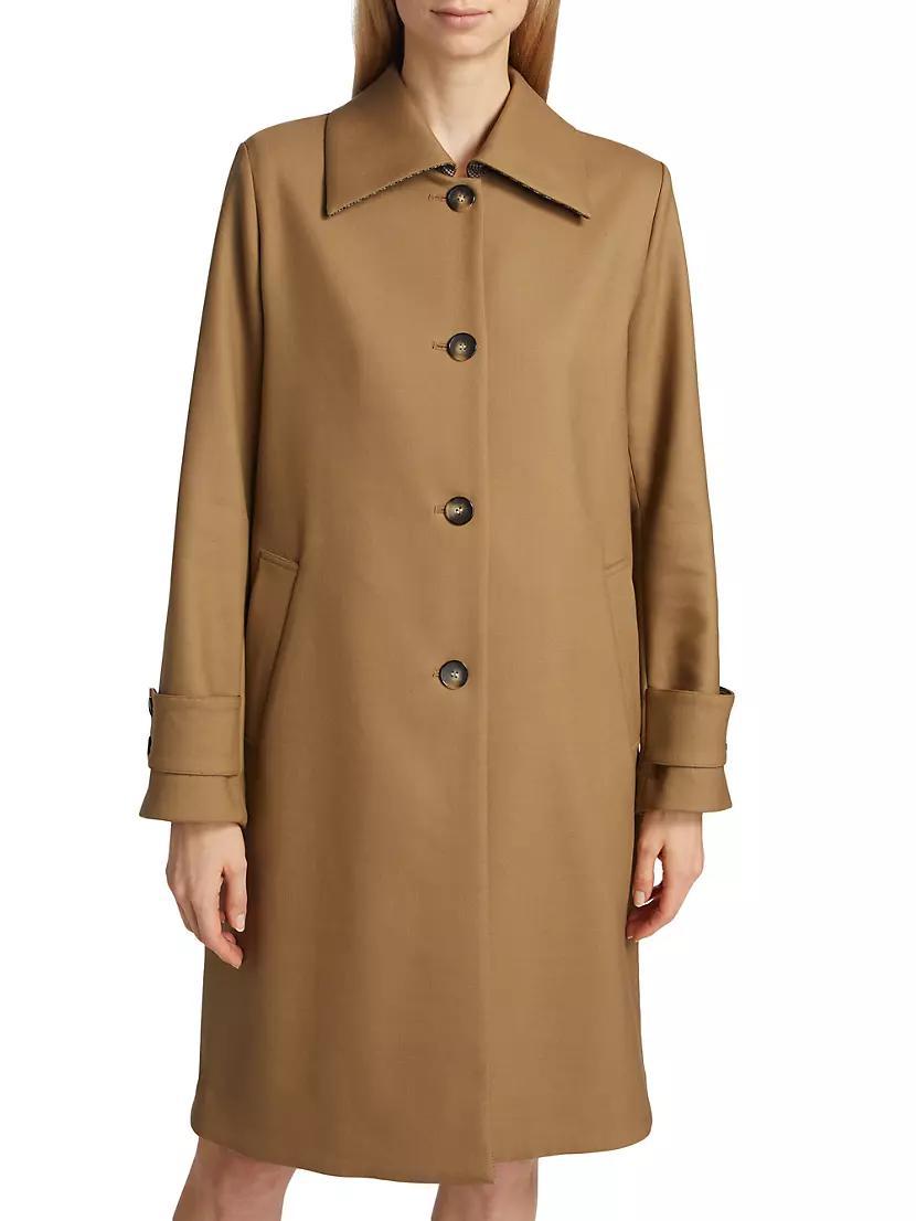 Single-Breasted Wool-Blend Coat Product Image