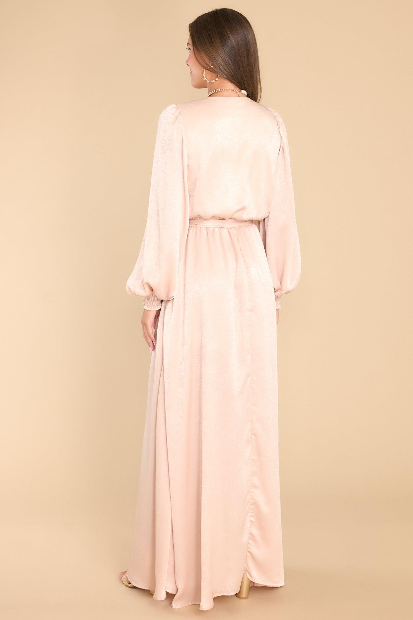 Aura Settle The Score Champagne Maxi Dress Product Image