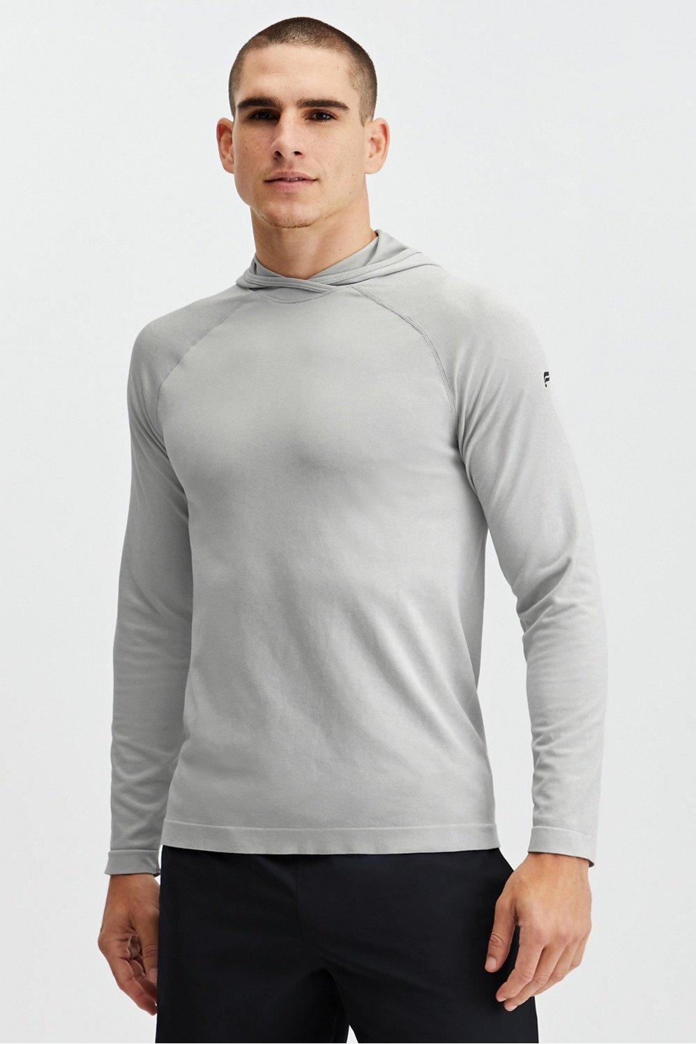 Fabletics Men The Training Day Hoodie male Light Grey Htr Size XS product image