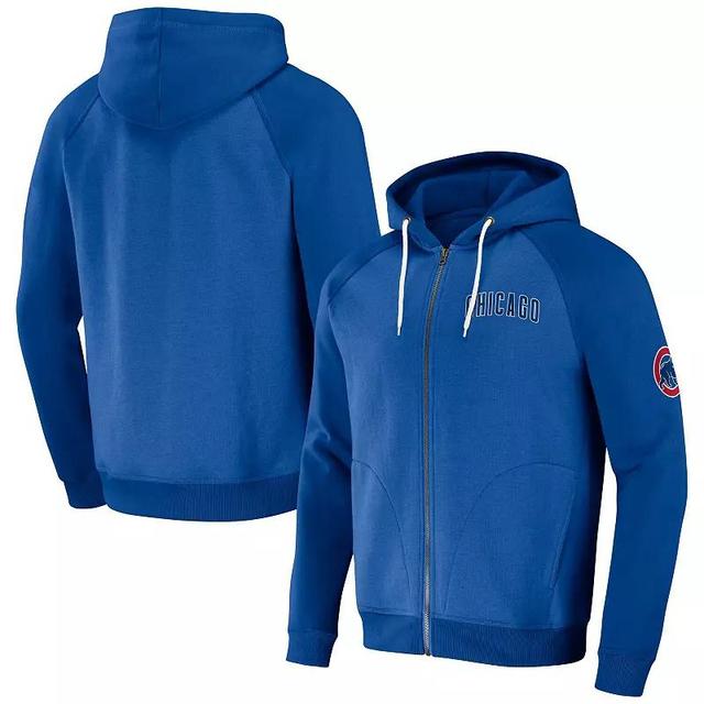 Mens Darius Rucker Collection by Fanatics Royal Chicago Cubs Raglan Full-Zip Hoodie Product Image