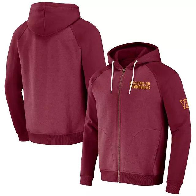 Mens NFL x Darius Rucker Collection by Fanatics Burgundy Washington Commanders Raglan Full-Zip Hoodie Product Image