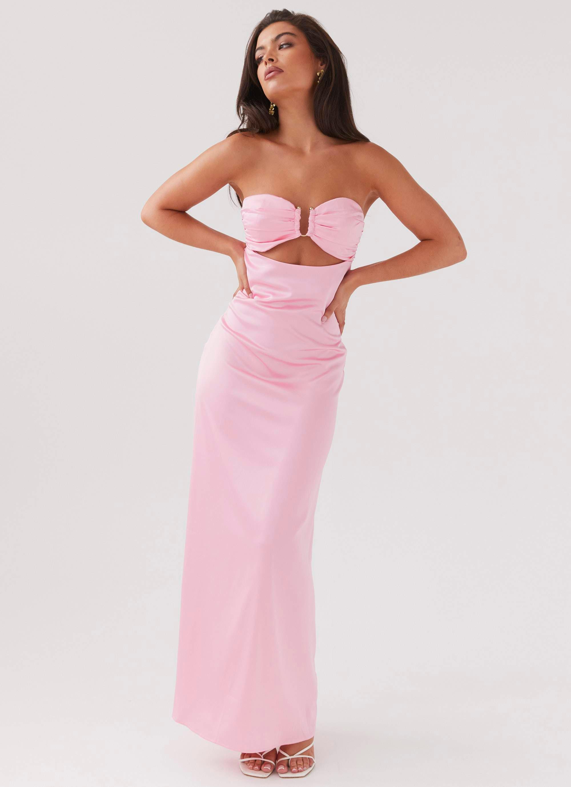 Tropicana Satin Maxi Dress - Candy Product Image