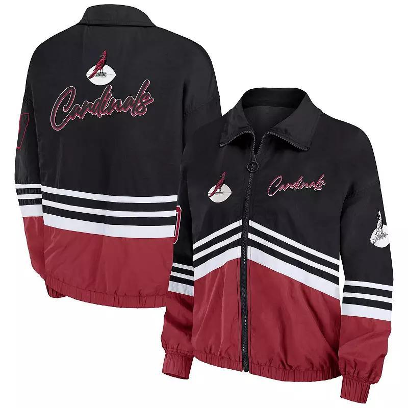 Womens WEAR by Erin Andrews Arizona Cardinals Vintage Throwback Windbreaker Full-Zip Jacket Product Image