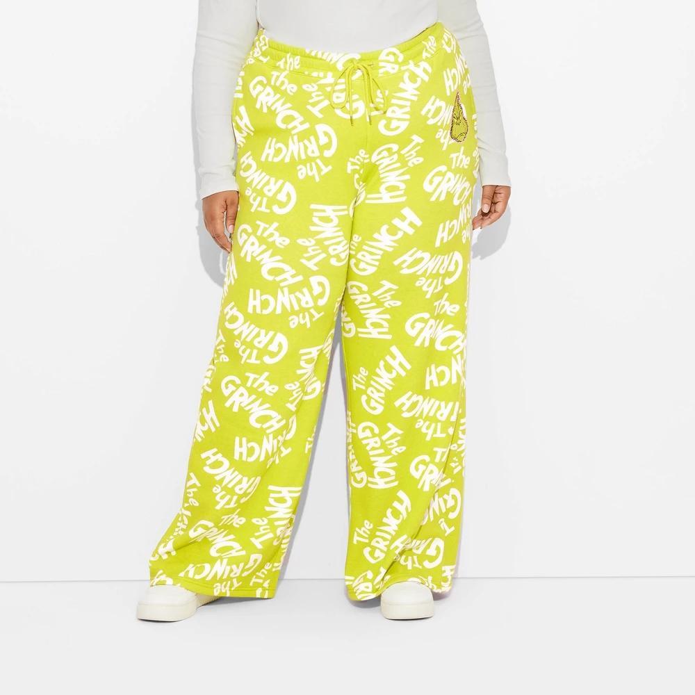 Womens The Grinch and Max Print Graphic Flare Pants Product Image