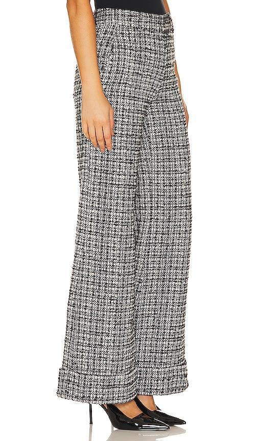 Womens Joey Plaid Tweed Wide-Leg Pants Product Image