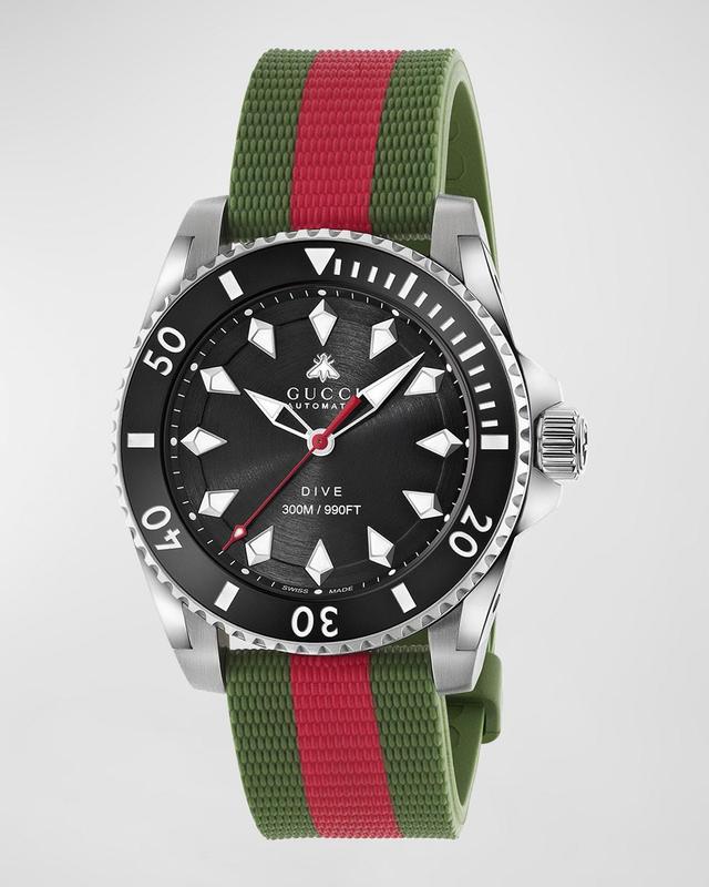 Mens Gucci Dive Steel & Rubber Strap Watch/40MM Product Image