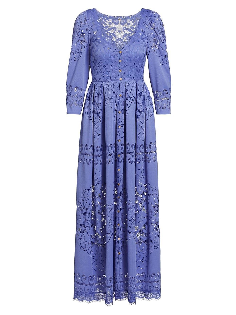 Free People Shadow Dance Midi (Persian Jewel) Women's Dress Product Image