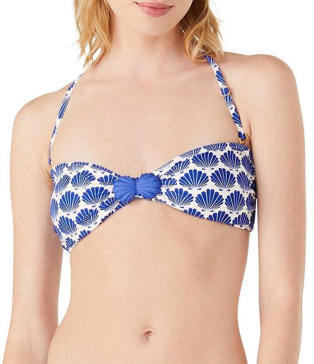 kate spade new york Shell Print Sweetheart Neck Bandeau Bra Swim Top Product Image