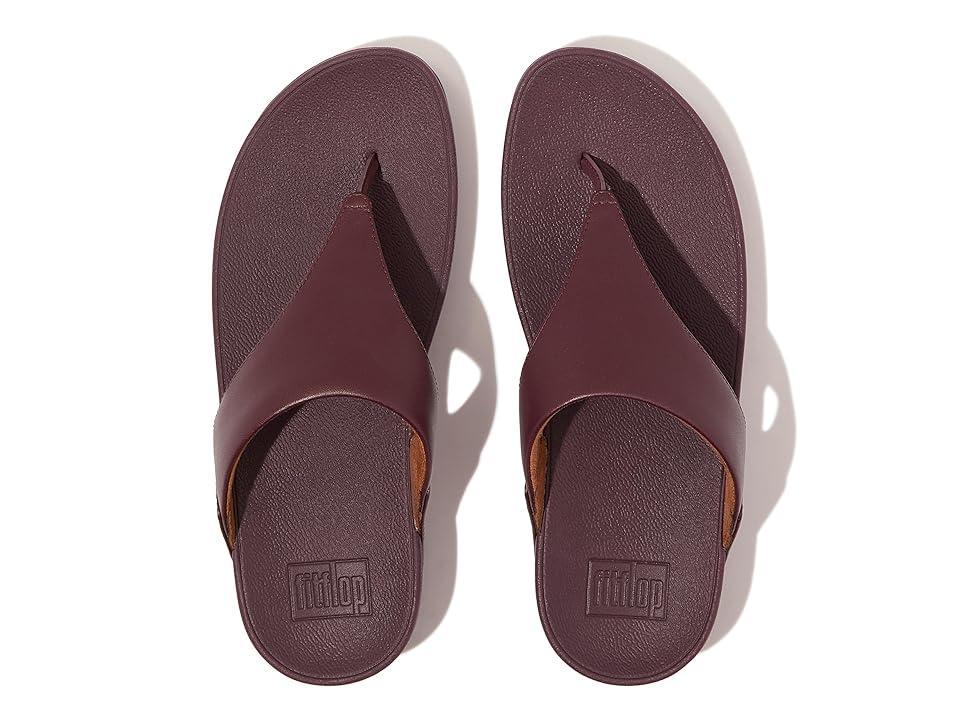 FitFlop Lulu Leather Toe-Post Sandals (Mauve Wine) Women's Sandals Product Image