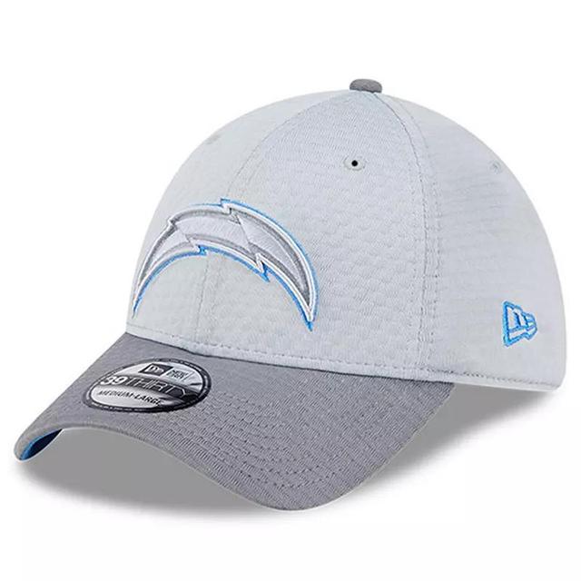 Mens New Era Gray Los Angeles Chargers 2024 NFL Training Camp 39THIRTY Flex Hat Product Image