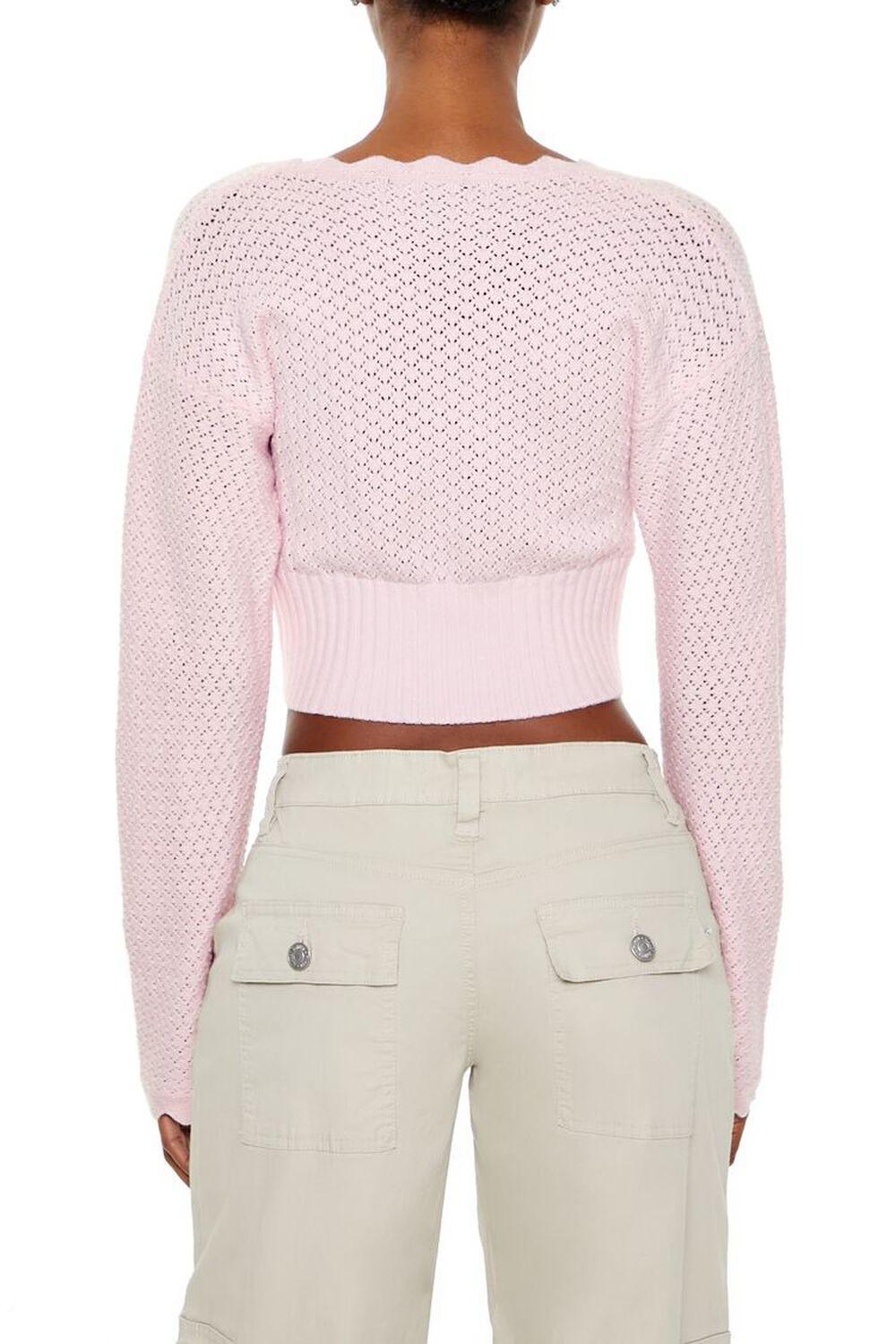 Pointelle Knit Cropped Sweater | Forever 21 Product Image