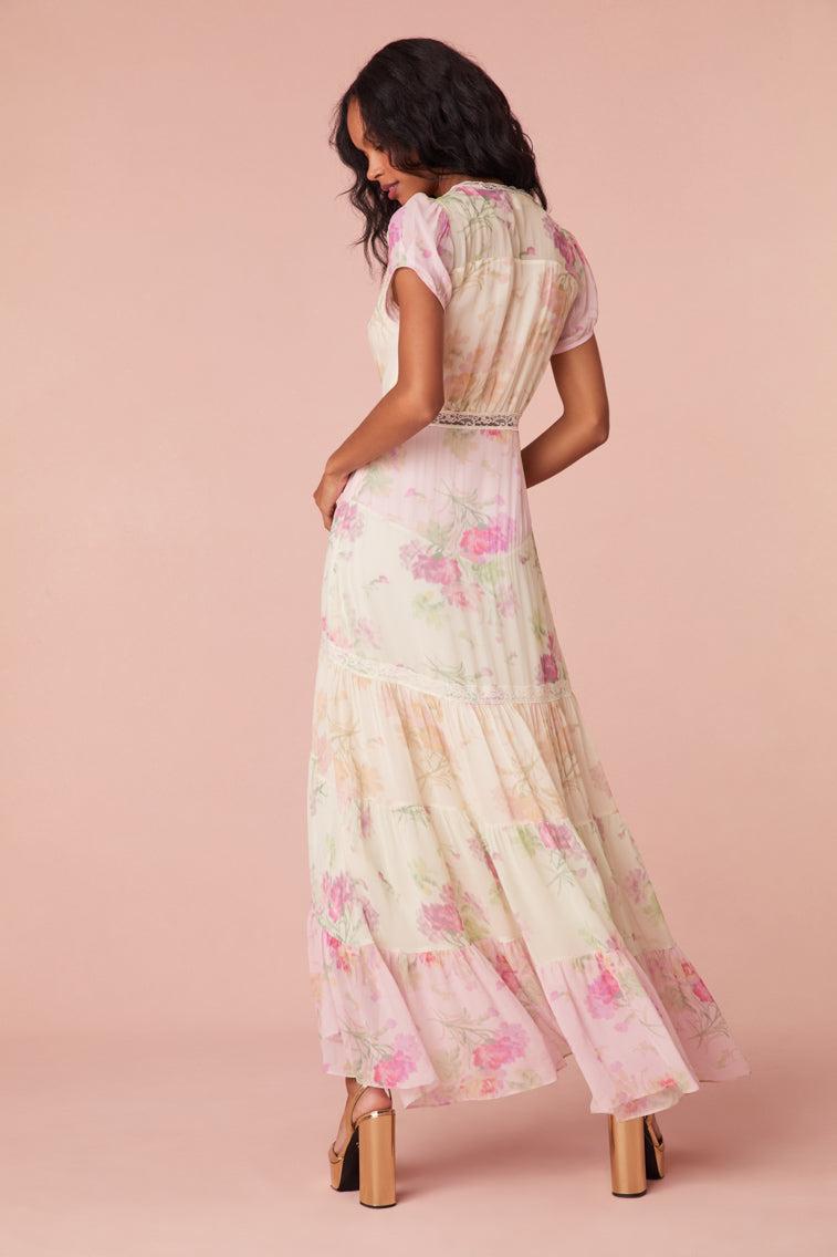 Roupell V-Neck Chiffon Maxi Dress Product Image