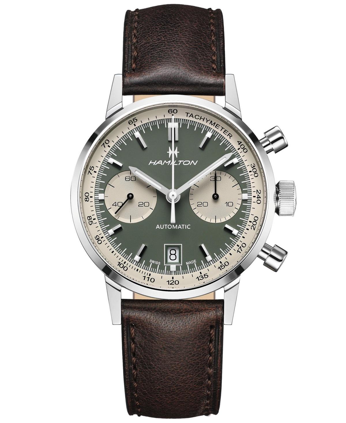 Hamilton American Classic Automatic Chronograph Leather Strap Watch, 40mm Product Image