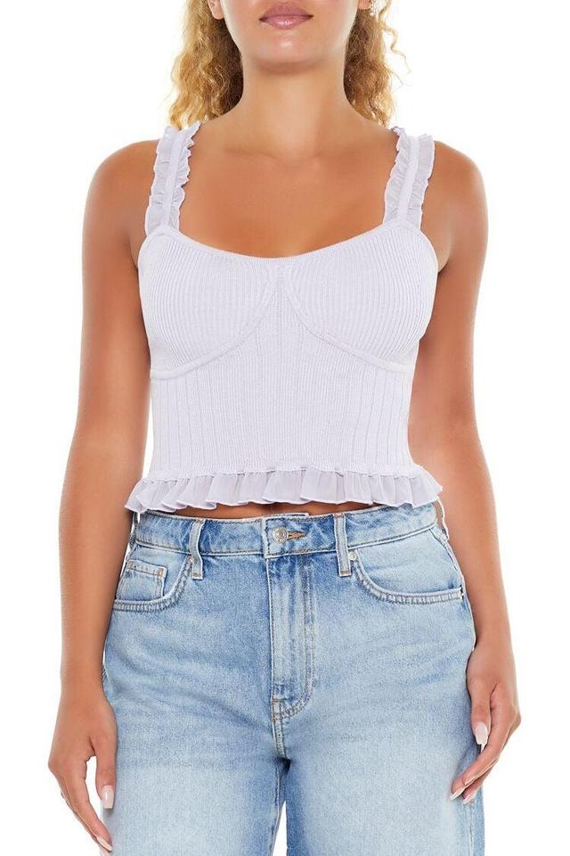 Sweater-Knit Ruffle Cami | Forever 21 Product Image