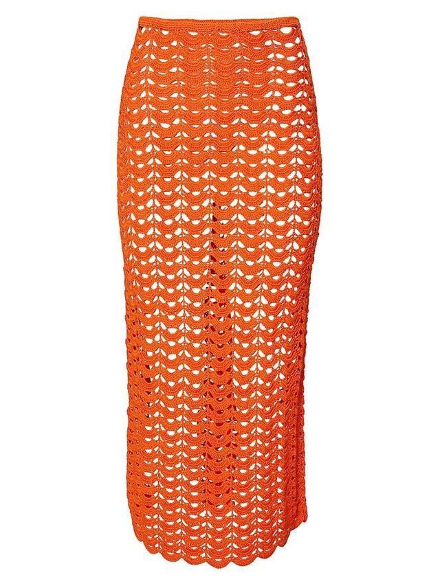 Womens Crochet Pencil Skirt Product Image