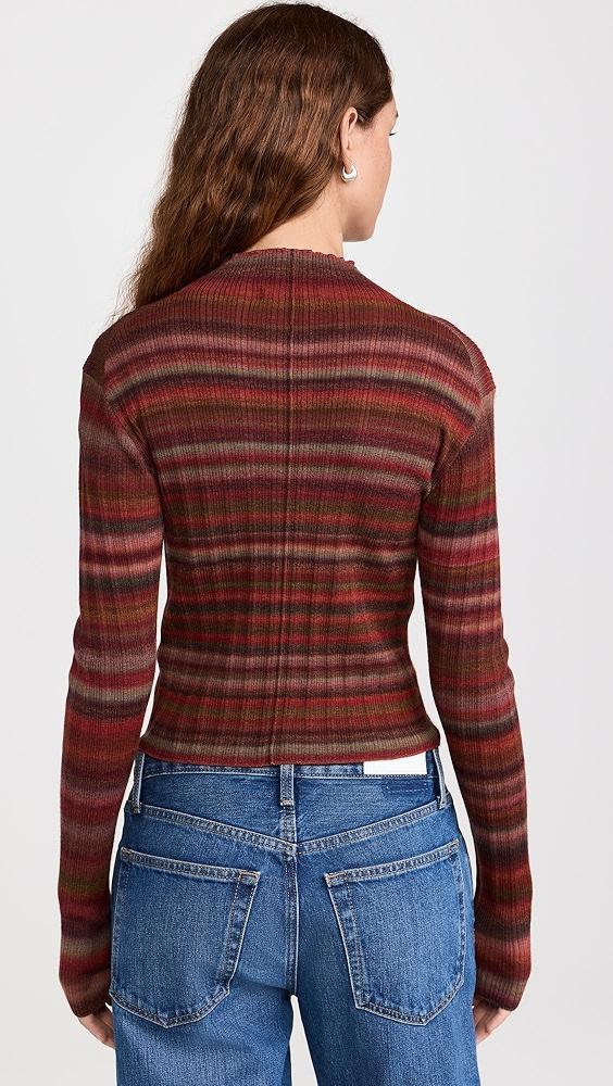 RE/DONE Ribbed Mock Neck Pullover | Shopbop Product Image