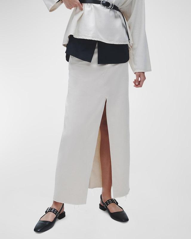 Womens Avery Denim Maxi Skirt Product Image