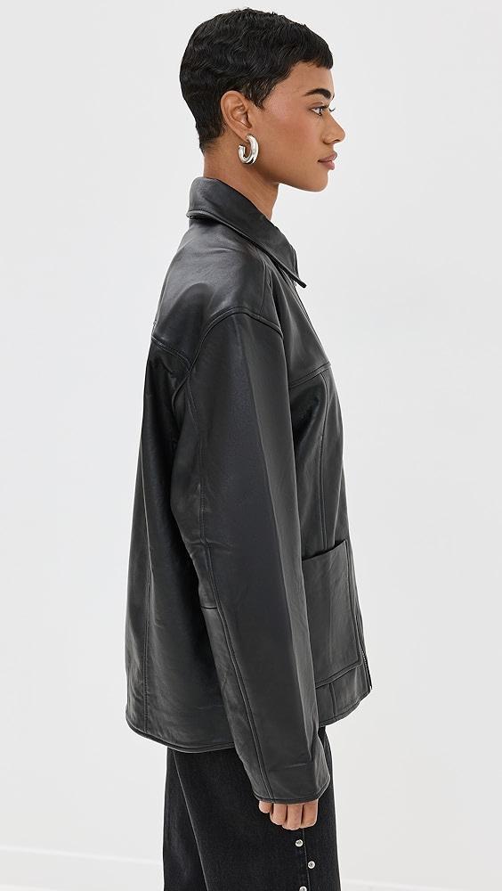 Reformation Veda Bennett Oversized Leather Bomber | Shopbop Product Image