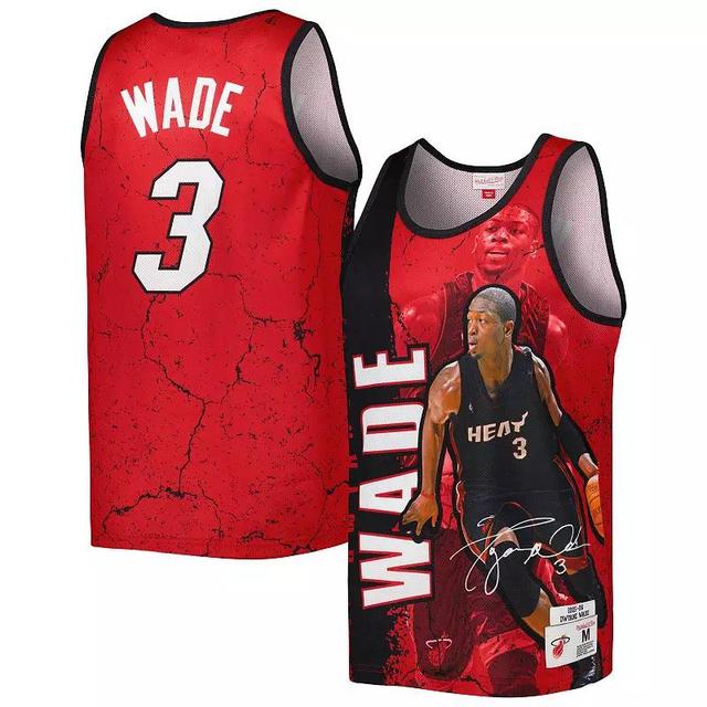 Mens Mitchell & Ness Dwyane Wade Miami Heat 2005-06 Hardwood Classics Player Burst Tank Top Product Image