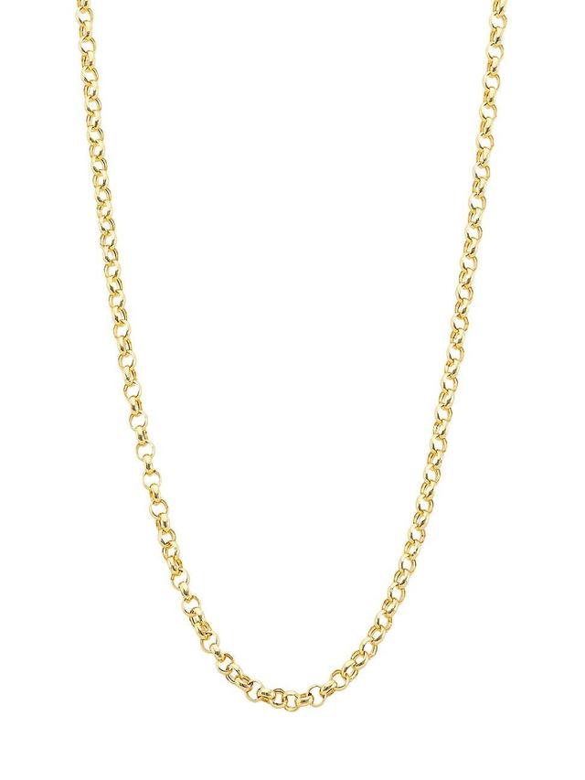 Womens Samira 14K Yellow Gold Hollow Rolo Chain Necklace Product Image