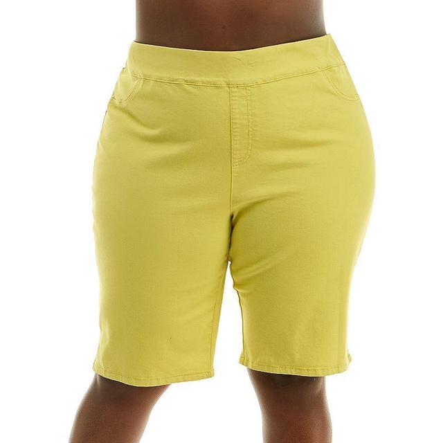 Plus Size Nina Leonard Bermuda Shorts, Womens Green Product Image