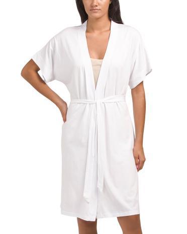 Madeleine Short Sleeve Peruvian Cotton And Modal Robe for Women Product Image