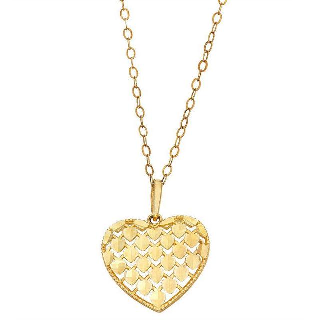 10k Gold Heart Pendant, Womens Product Image