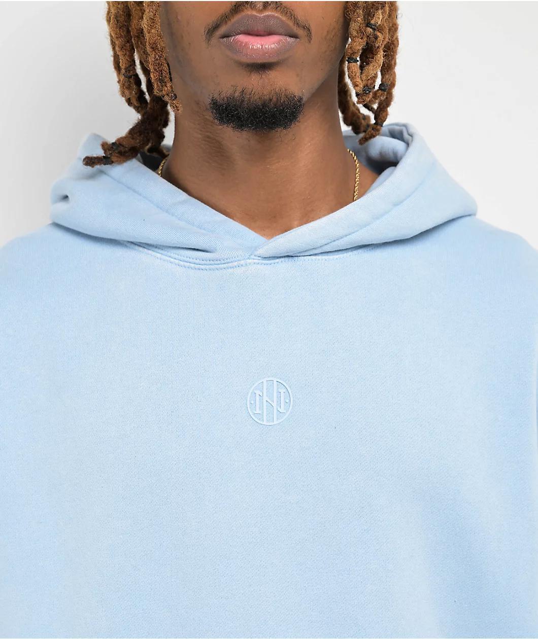 Ninth Hall Fundamental Light Blue Boxy Hoodie Product Image