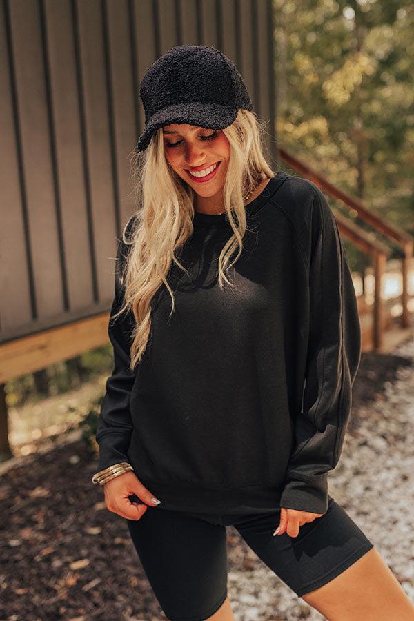 Call Me Comfy Sweatshirt in Black Product Image