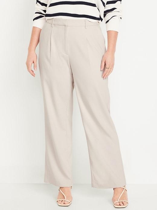 Extra High-Waisted Taylor Wide-Leg Trouser Pants Product Image