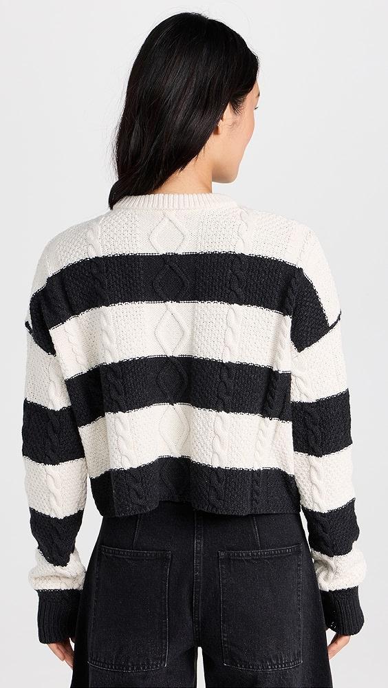 ASKK NY Cable Cropped Crew Sweater | Shopbop Product Image