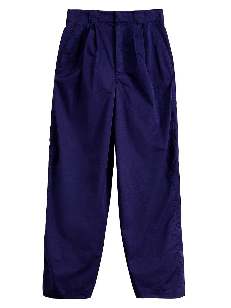 Womens High-Rise Pleated Wide-Leg Pants Product Image