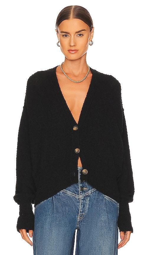 Free People Found My Friend Cardi in Black. Size L, M, XL. Product Image