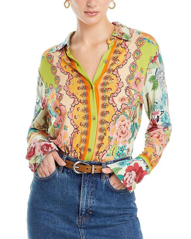 Womens Rossey Floral Long-Sleeve Shirt Product Image