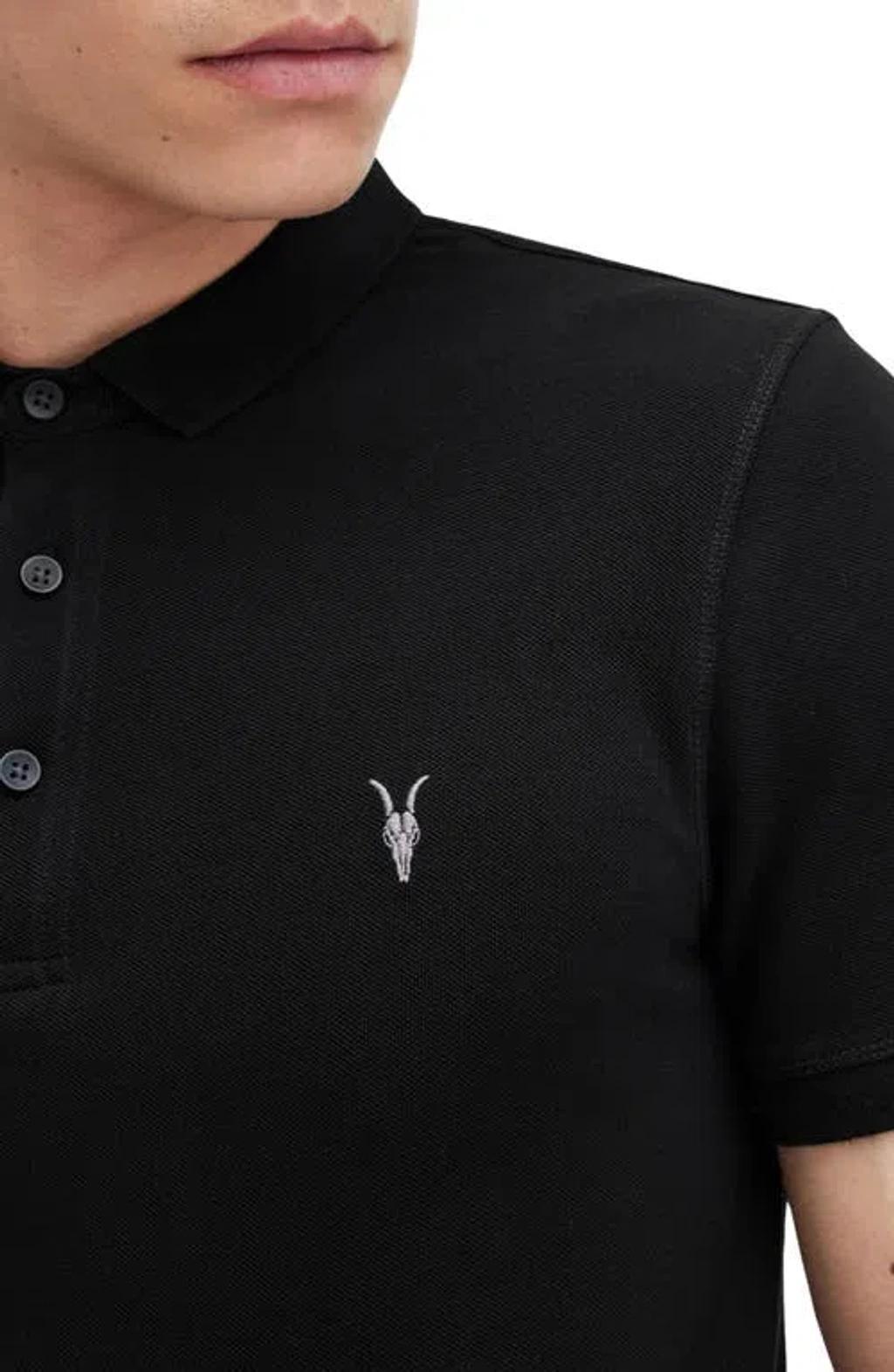 ALLSAINTS Reform Slim Fit Polo In Black Product Image