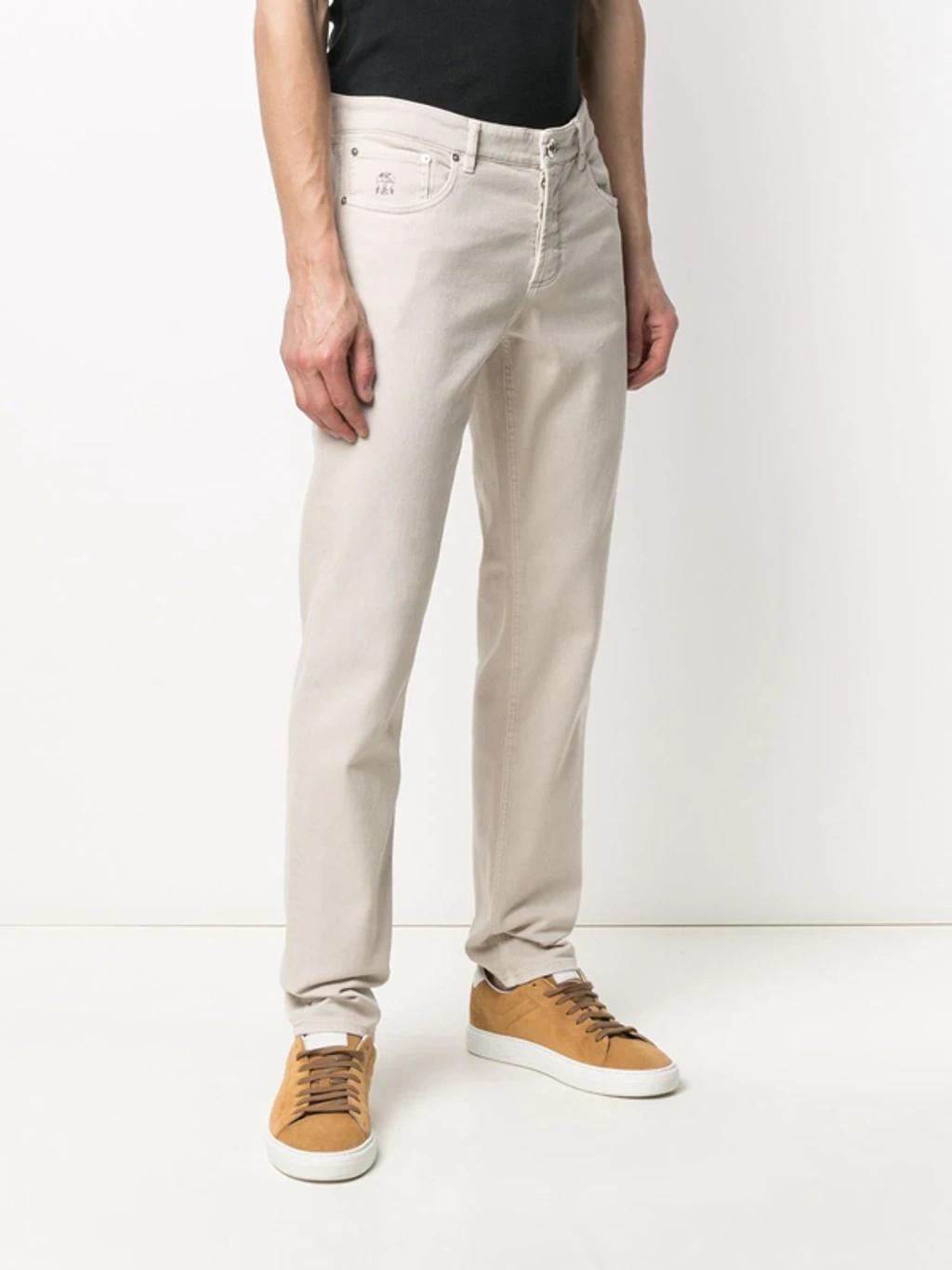 Mid-rise Straight Leg Trousers In Nude & Neutrals Product Image