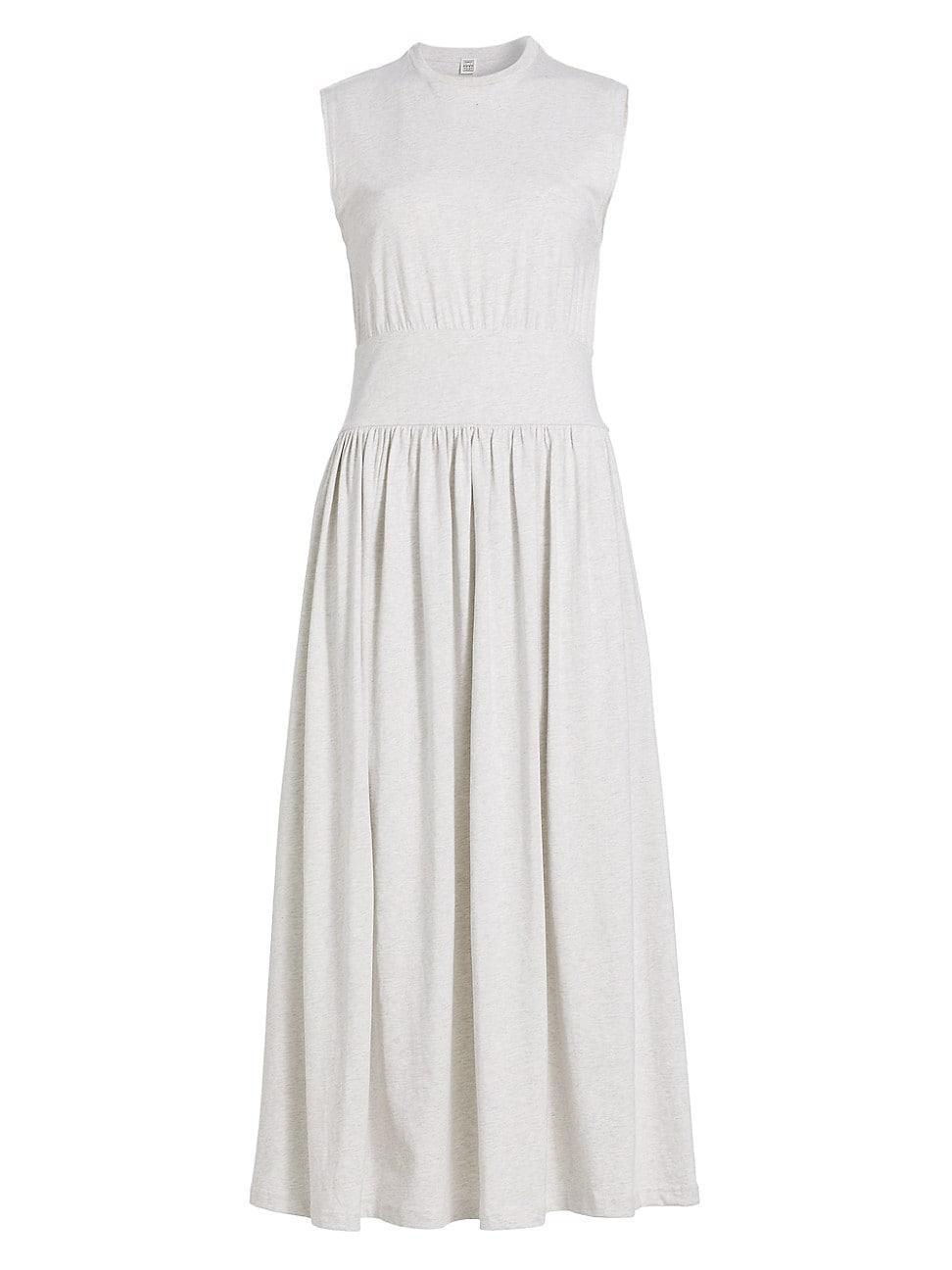 Womens Cotton Sleeveless Midi-Dress Product Image