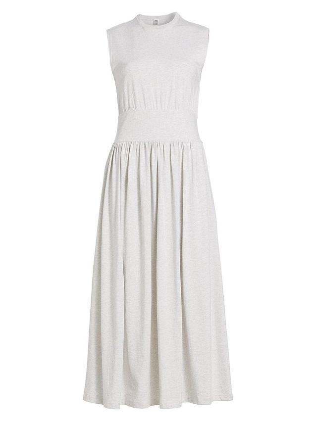 Womens Cotton Sleeveless Midi-Dress Product Image