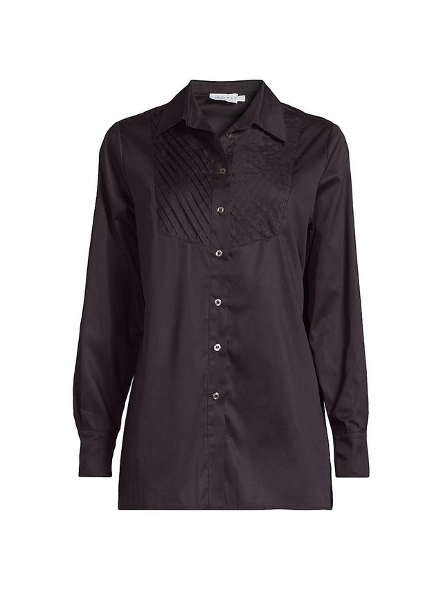 Womens Kaliyah Pleated Cotton Shirt Product Image