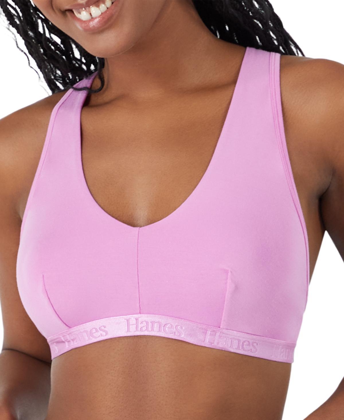 Womens Hanes Ultimate Originals 2-Pack SuperSoft Racerback Bralette DUS201 Product Image