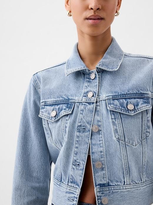 Cropped Icon Denim Jacket Product Image