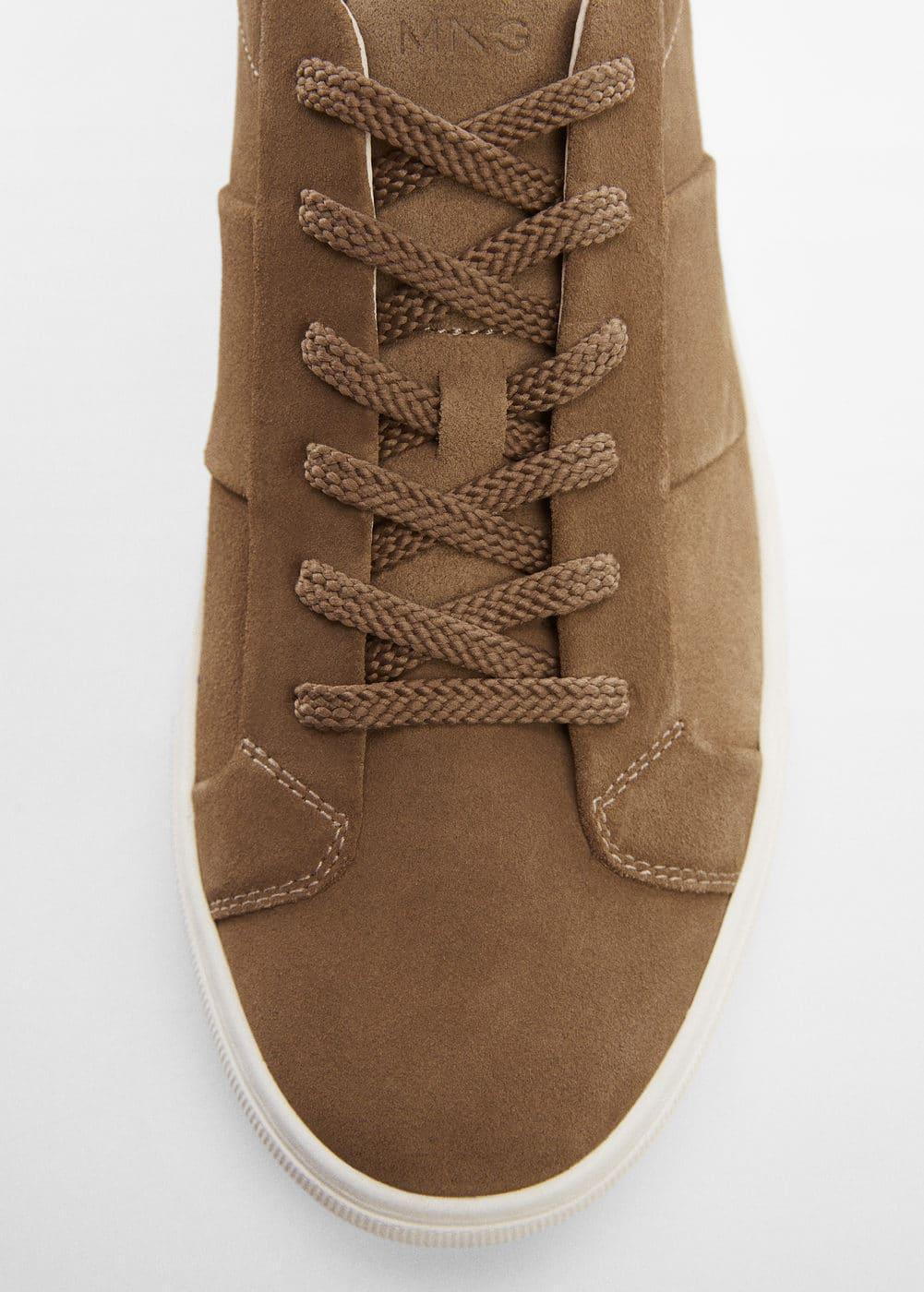 MANGO MAN - Laces suede sneaker medium brownMen Product Image