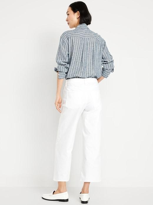 High-Waisted Wow Crop Wide-Leg Jeans Product Image