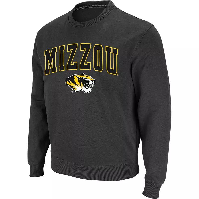 Colosseum Mens Missouri Tigers Arch & Logo Crew Neck Sweatshirt Product Image