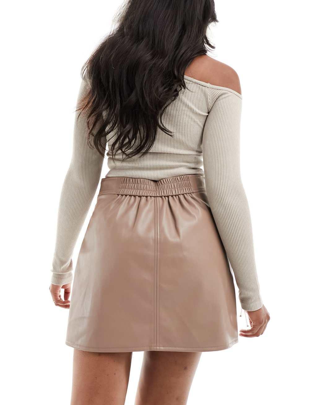 River Island elastic back mini skirt Product Image