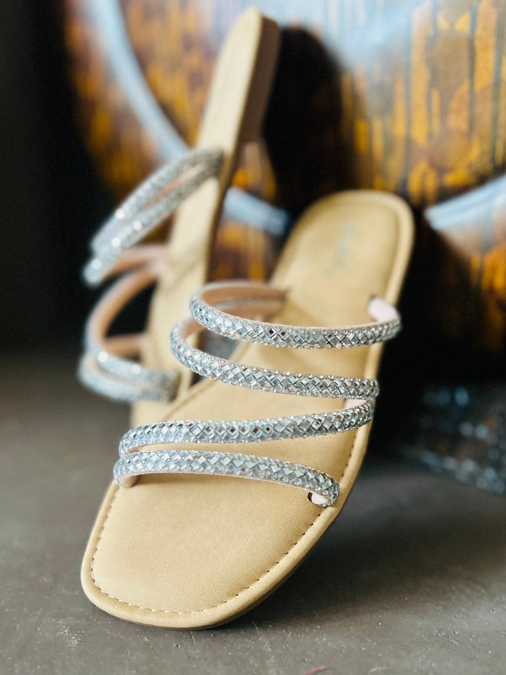 Kiowa Clear Rhinestone Strappy Sandal* Product Image