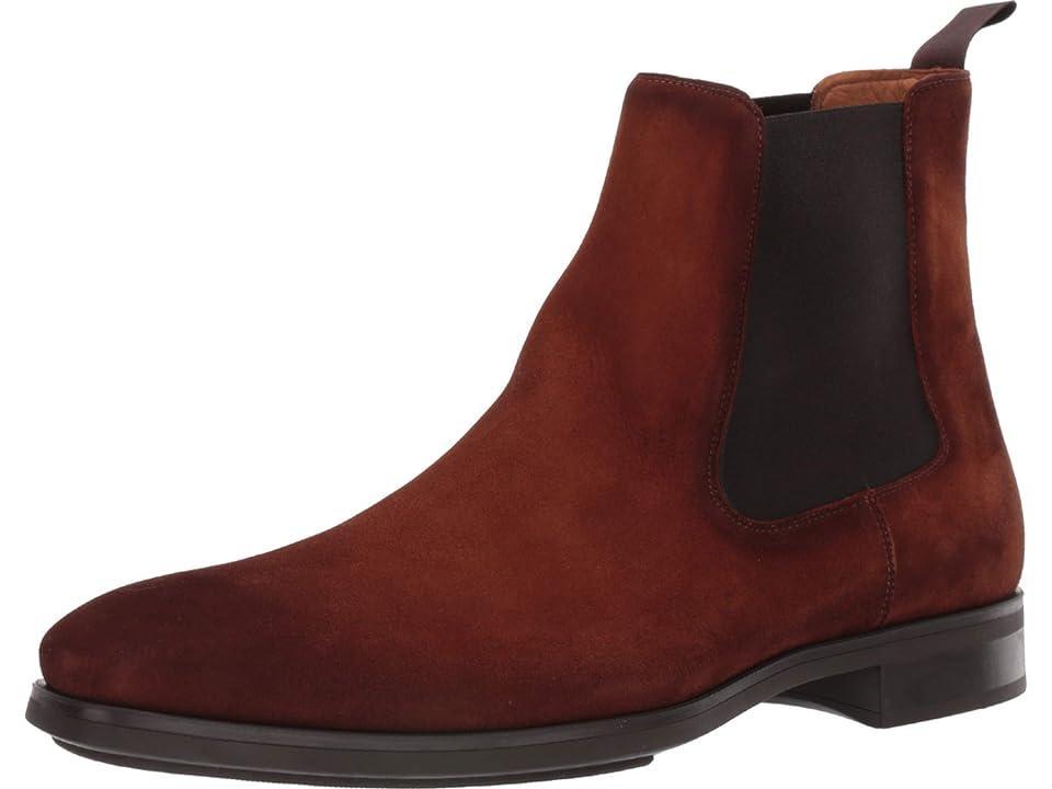 Magnanni Men's Riley Suede Chelsea Boots - Size: 8.5D - COGNAC Product Image