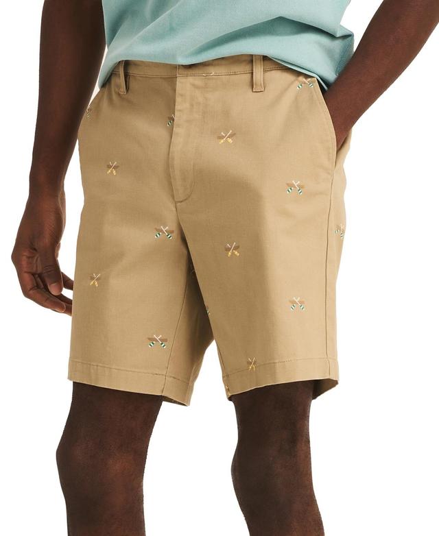 Nautica Mens 8.5 Paddle-Print Deck Shorts Product Image