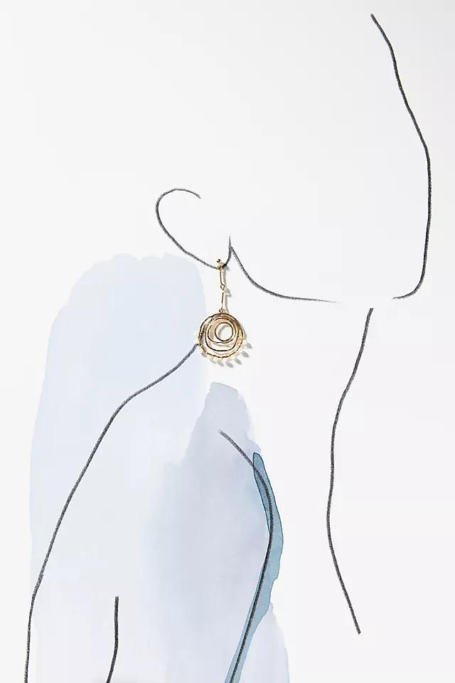 Pearl Spiral Drop Earrings Product Image