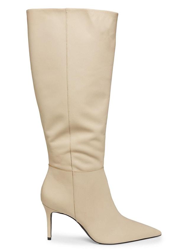 Womens Mikki 90MM Leather Stiletto Boots Product Image